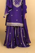 Purple Kurti Gharara with Dupatta