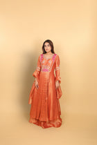 Rust Kaftan Concept with Plazo