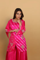 Rani Leheriya Short Kurti with Palazzo & Dupatta