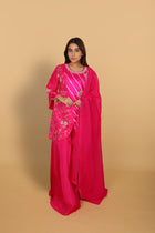 Rani Leheriya Short Kurti with Palazzo & Dupatta