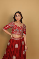 Maroon Crush Lehenga with Blouse & Dupatta