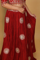 Maroon Crush Lehenga with Blouse & Dupatta