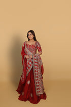 Maroon Crush Lehenga with Blouse & Dupatta