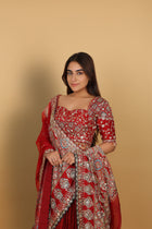 Maroon Crush Lehenga with Blouse & Dupatta