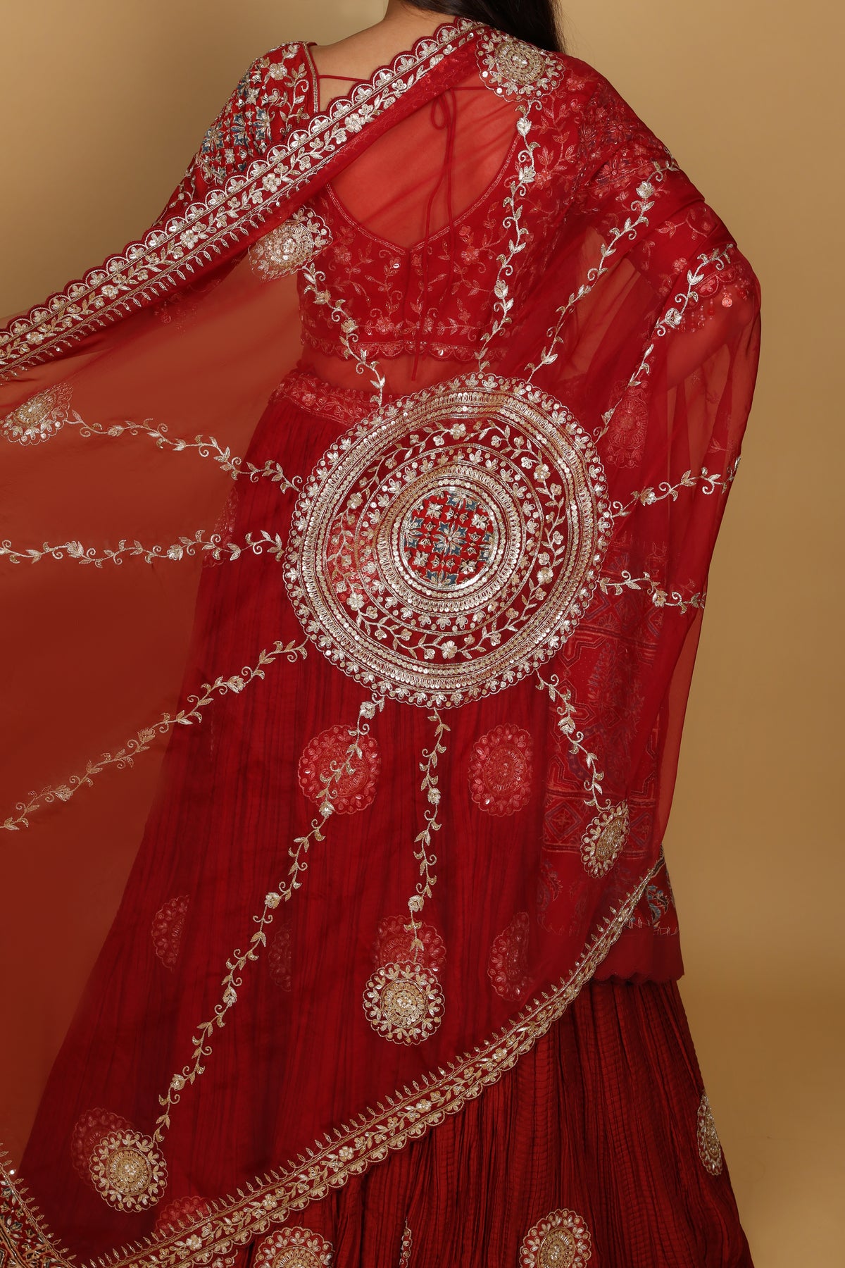 Maroon Crush Lehenga with Blouse & Dupatta