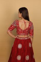 Maroon Crush Lehenga with Blouse & Dupatta