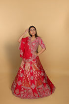 Rani Banarasi lehenga with two types of kali panels