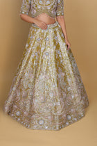 Mehendi green lehenga kali, Sabyasachi-cut blouse