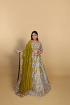 Mehendi green lehenga kali, Sabyasachi-cut blouse